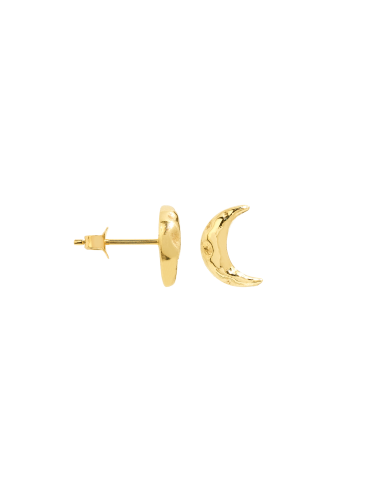 Single Golden Moon Stud Earring 14K shop