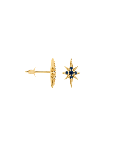 Single Midnight Mimosa Stud Earring 14K Economisez 