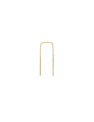 Single Two Bar Chain Earring 14K de la marque