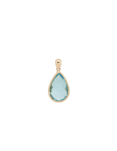 Topaz Oval Gemstone Charm 14K destockage