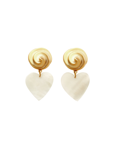 Brinker + Eliza Rainey White Heart Earrings JUSQU'A -70%! 