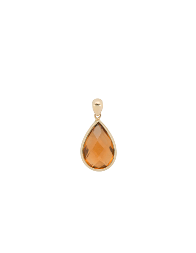 Citrine Oval Gemstone Charm 14K Les magasins à Paris et en Île-de-France