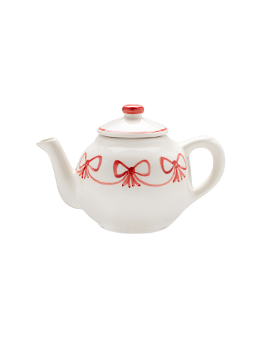 Sugar Plum Bow Teapot pas cher 