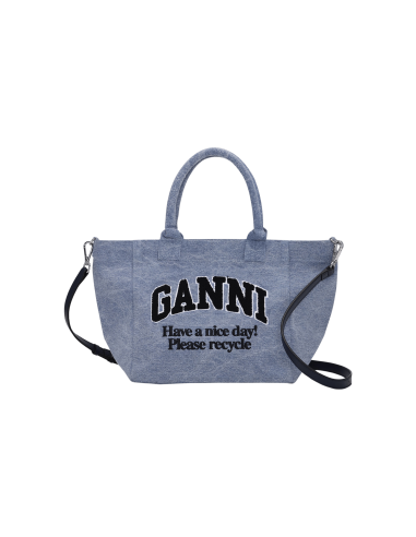 GANNI Washed Denim Small Easy Shopper acheter en ligne