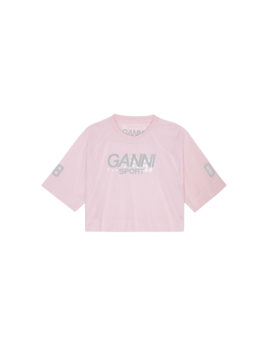 GANNI Active Mesh Cropped T-shirt commande en ligne