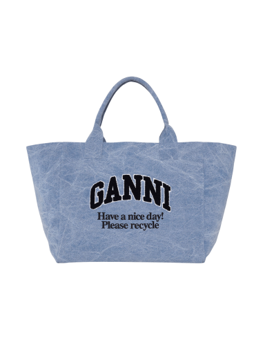 GANNI Washed Denim Shopper XXL Les magasins à Paris et en Île-de-France