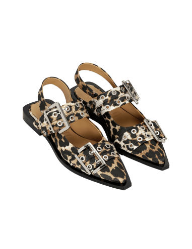 GANNI Buckle Leopard Ballerina 2024