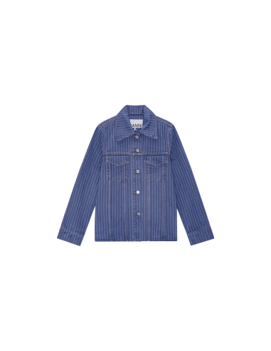 GANNI Stripe Denim Jacket Economisez 