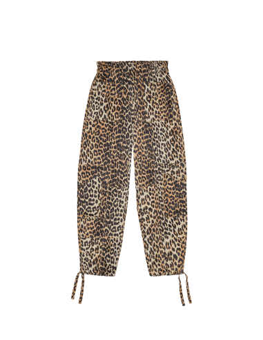 GANNI Leopard Satin Pants de la marque