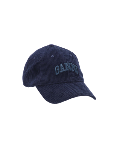 GANNI Blue Corduroy Cap les ctes