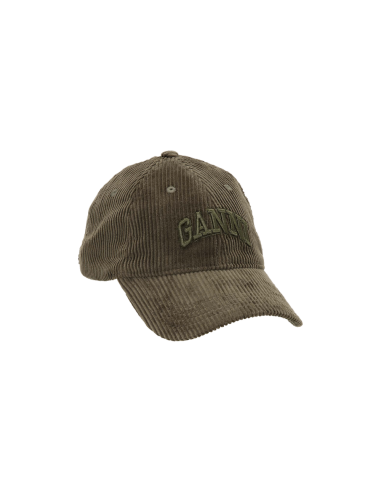 GANNI Green Corduroy Cap store