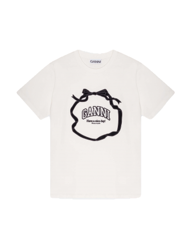 GANNI Relaxed Bow T-shirt de la marque