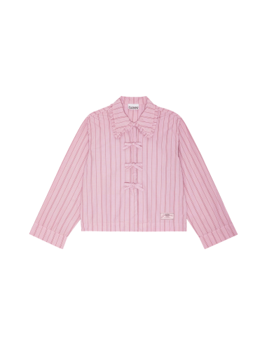 GANNI Stripe Pyjama Shirt rembourrage situé sous