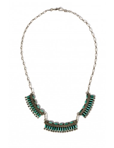 Blue Bird Zuni Turquoise Cluster Necklace Paris Déstockage Promo