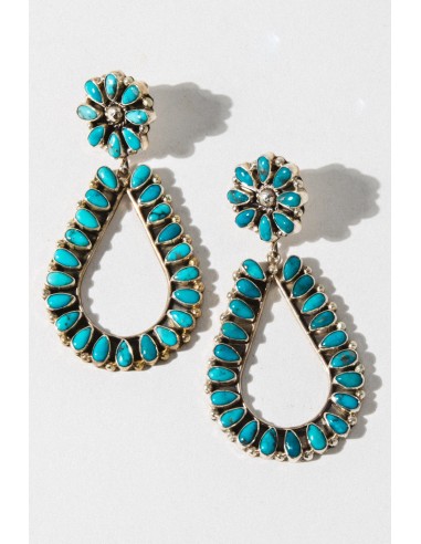 Sky Burst Native American Turquoise Earrings Profitez des Offres !