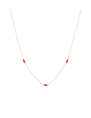 Blood Coral Necklace 14K Economisez 