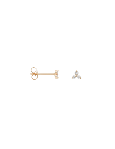 Single Trio Diamond Stud Earring en stock