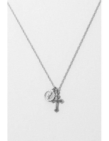 The Hail Mary Dainty Necklace .:. Silver Faites des économies