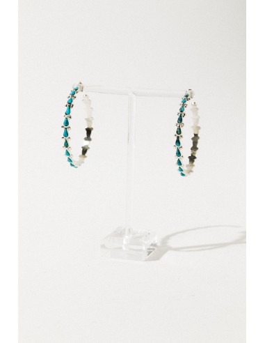 Circle of Rain Large Turquoise Hoop Earrings En savoir plus