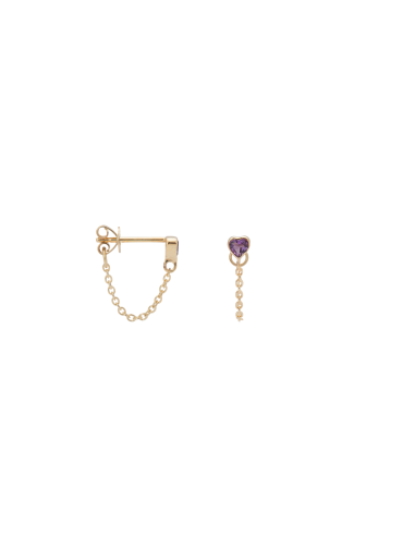 Single Love Chain Stud Earring 14K de votre