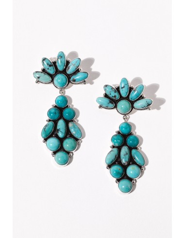 Chimalus Turquoise Statement Earrings soldes