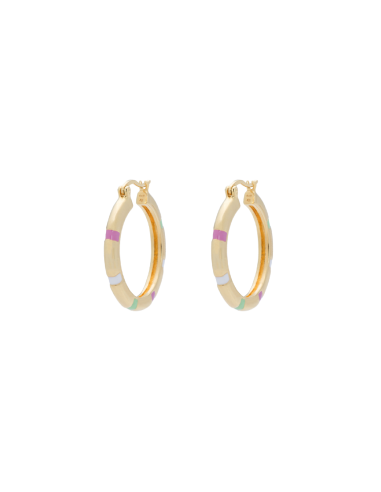 Sweet Stripe Hoop Earrings en linge