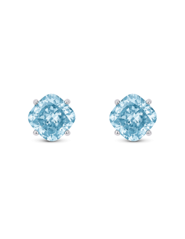 The Blue Cushion Solitaire Studs chez Cornerstreet bien 