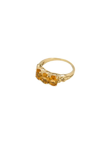 Rose Citrine Ring 14K français